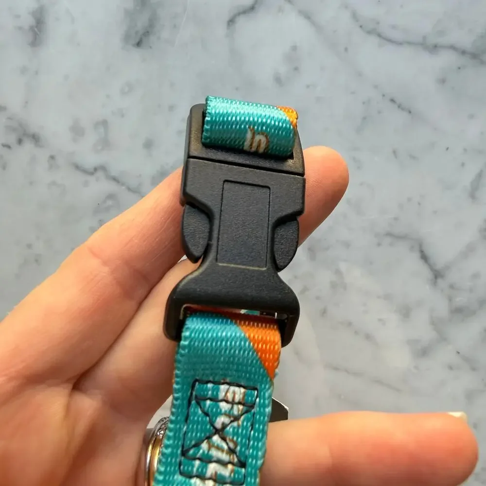 NFL Miami Dolphins Hunter Pet Gear Adjustable Dog Collar Medium NWT